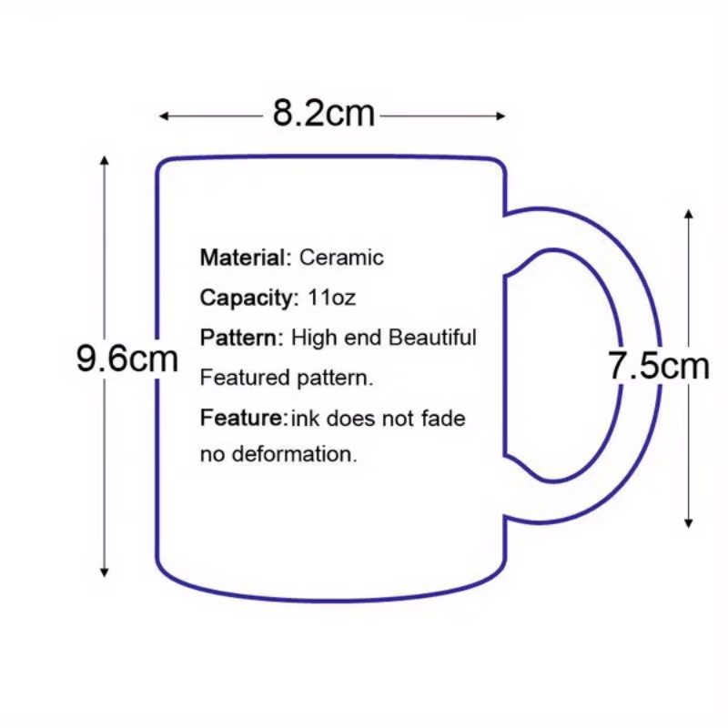 Customizable Photo Coffee Mug - Shiny Cup for Home, Workplace, Or Gifting - Sturdy & Easy-To-Clean White Liner Handle - Personalized Text/Image/Logo