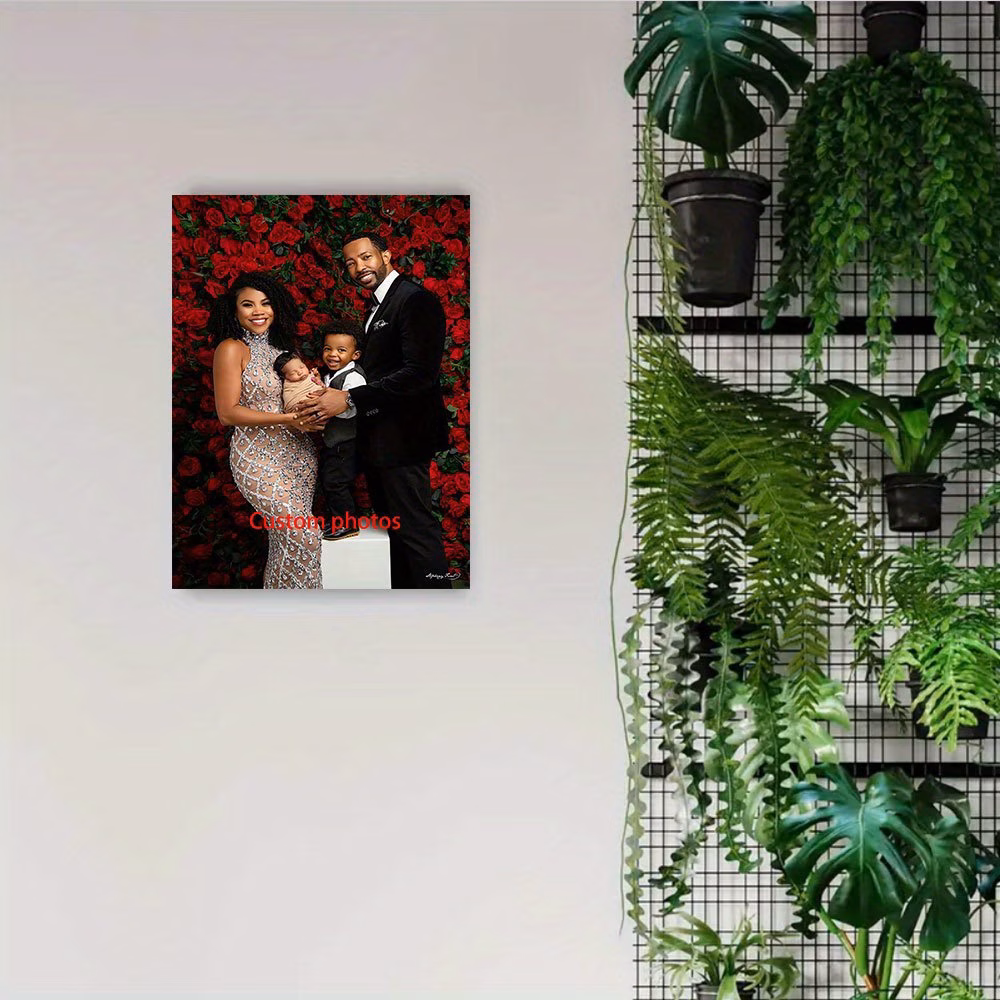 A Custom-made, Wrap-around Canvas Wood Frame Painting, Personal Portrait Photo - Wall Decoration for Living Rooms, Bedrooms, and Hallways.