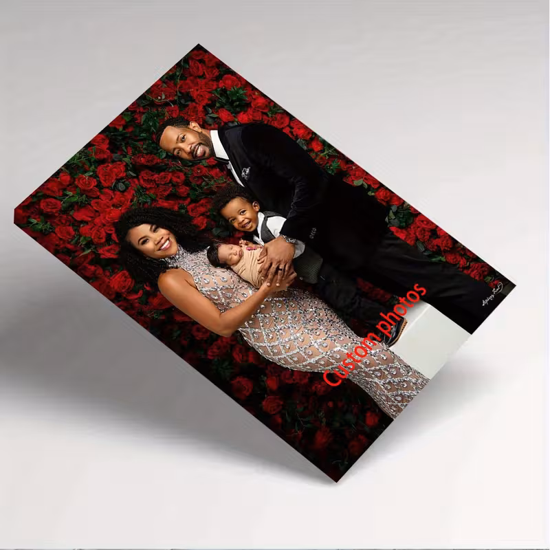 A Custom-made, Wrap-around Canvas Wood Frame Painting, Personal Portrait Photo - Wall Decoration for Living Rooms, Bedrooms, and Hallways.